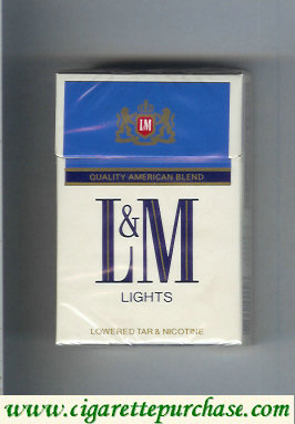 L&M Quality American Blend Lights blue Lights cigarettes hard box
